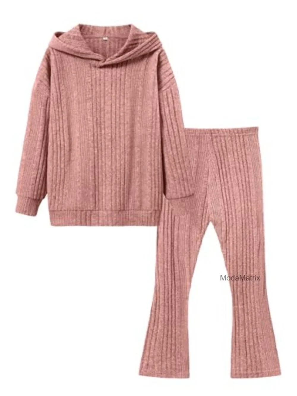 Girls 2 Piece Hoodie and Bell Bottom Pants Set